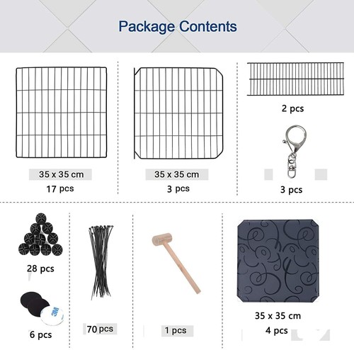 3 Tier Large Folding Collapsible Pet Cat Wire Cage For Indoor Outdoor Play Sleep - Picture 8 of 12