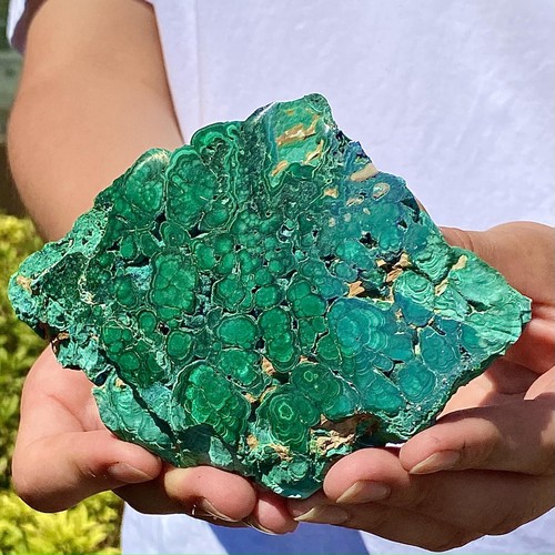483G Natürlicher Grüner Malachit Kristall Block Poliert Quarz Muster Probe - Bild 7 von 12