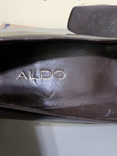 Aldo Women's Size 38 (US 7.5) High Heel Wedge Shoes, Coffee Brown. - Picture 6 of 9