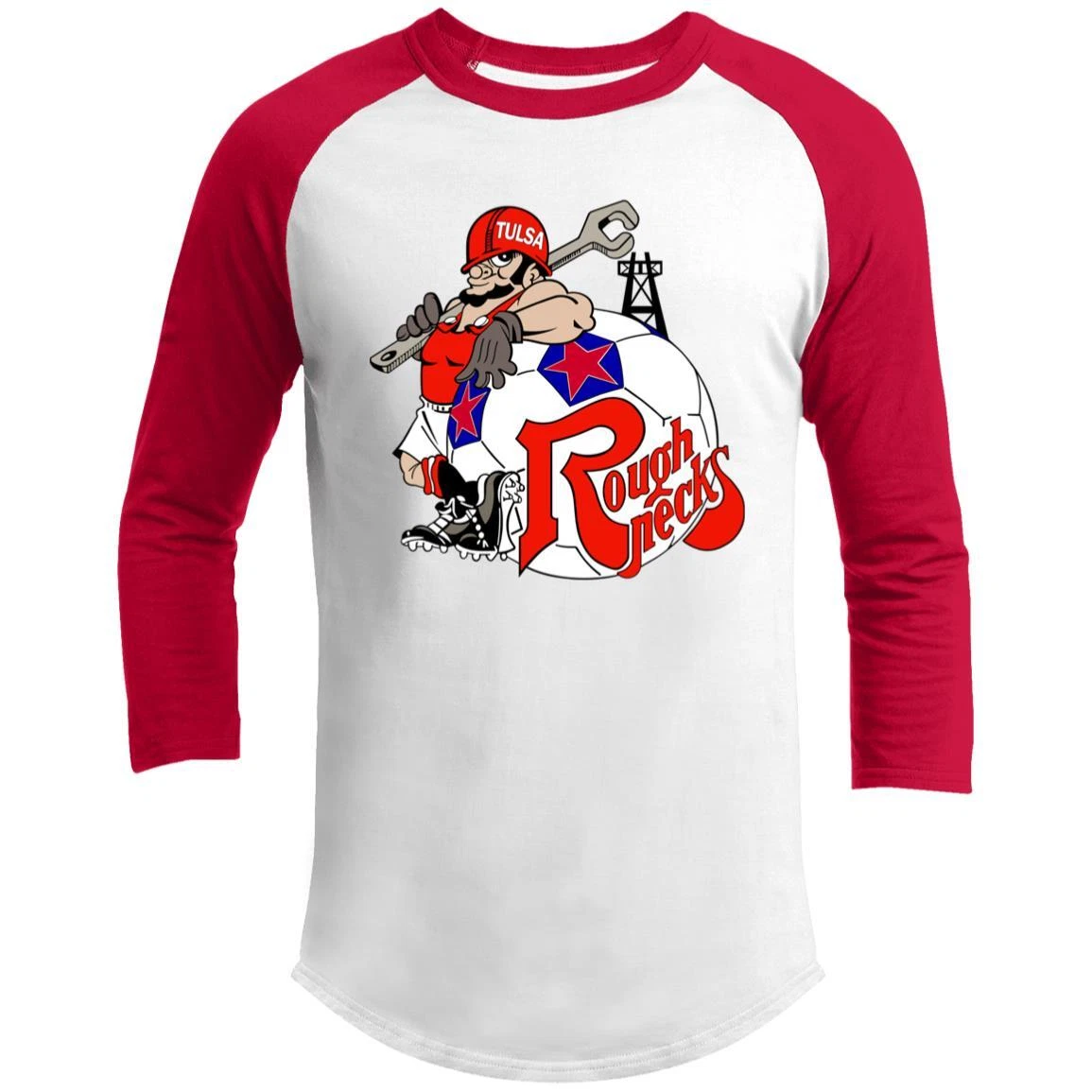 Tulsa Roughnecks Raglan Shirt Franchise NASL Soccer