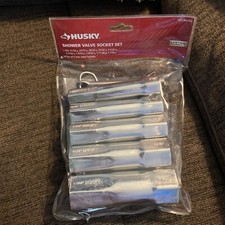 * Husky Shower Valve Double Sided Socket Set (5 piece) w/ Bar Handle #1003002665
