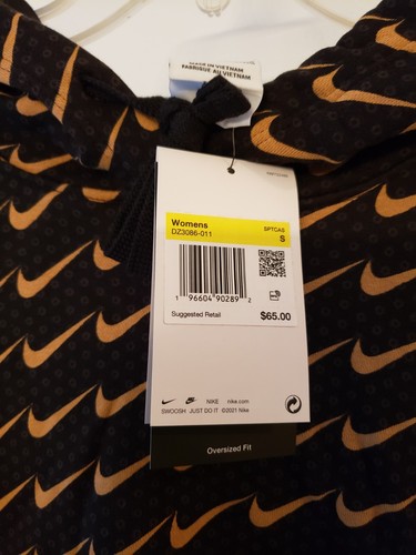 Nike Black/Elemental Gold Hoodie Women Size SP - Picture 2 of 3