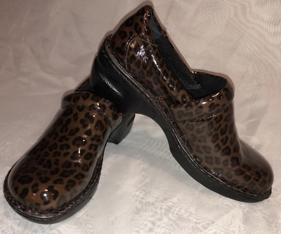 clogs leopard print