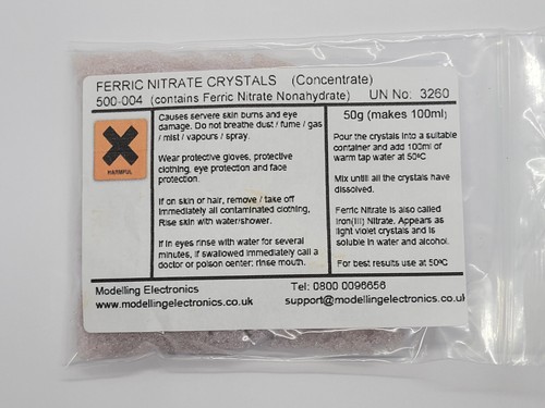 Nitrate ferrique (fer) pur 99,9%, gravure Siver, patines sur métaux, 50g à 100g - Photo 1/18