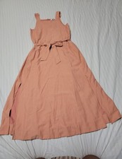 Madewell Salmon Color Apron Dress Mid Tie Size 00