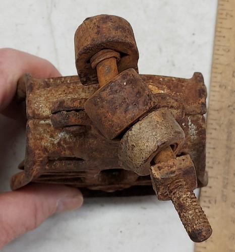 Vintage Cast Iron Drop 7½" Pulley Hay Trolley Farm Barn Antique Tool - Picture 8 of 10