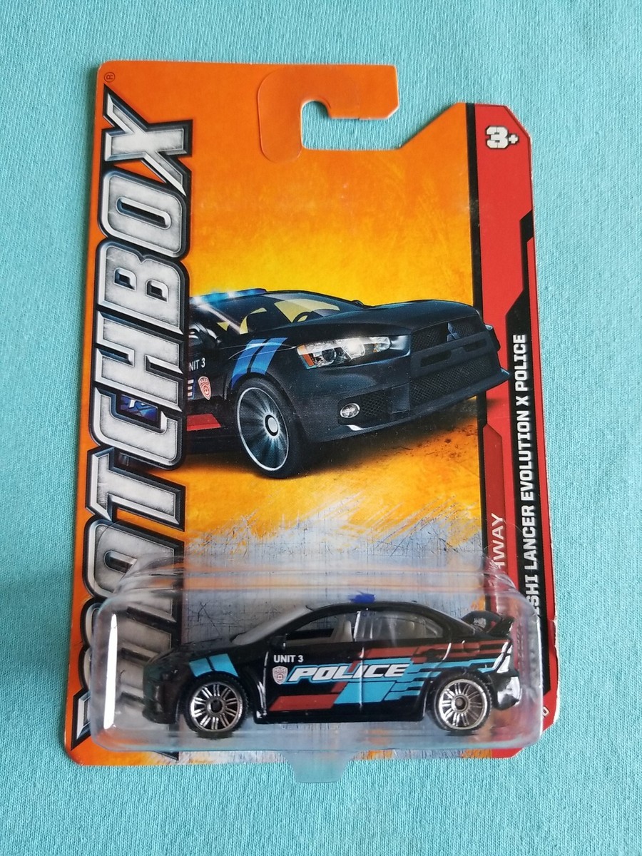ミニカー Matchbox Mitsubishi Lancer Evolution X 2012 Matchbox MITSUBISHI LANCER EVOLUTION X POLICE Black 90/120