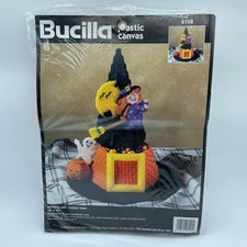 Bucilla Candy Dish Kit Halloween Witch's Hat Plastic Canvas 10" x 12" Craft 6158