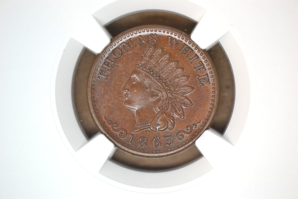 NEW YORK. New York. 1863 Thomas White. Fuld-630CH-1a. NGC MS-64BN