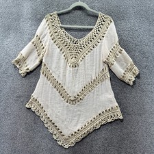 Ecote Crochet Tunic Women Medium Boho Beach Coverup Festival Urban Outfitters