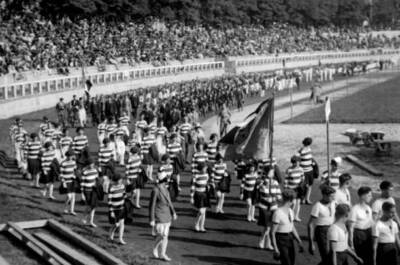 Parade Of Athletes At The Milan Arena 1920 OLD PHOTO