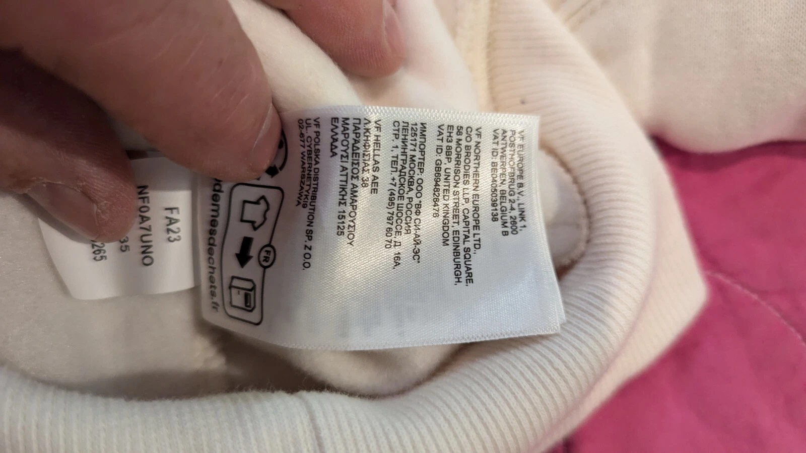 OFF WHITE Felpa con cappuccio North Face mezza cupola logo donna XS stile pullover bianco Gardenia 266