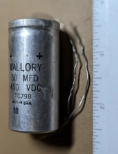 NOS Mallory TC79B Capacitor – 50MFd 450VDC