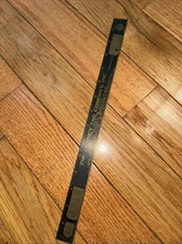 VINTAGE ADVERTISING BRASS RULER “ Denney Tag Co.” Tags & Paper Specialties. Rare