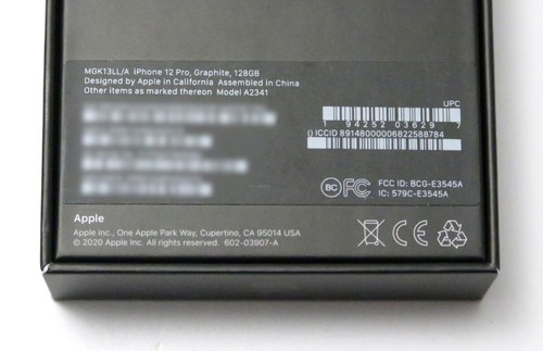 Original Box for Apple iPhone 12 PRO Box Only with Factory Screen Shipping Cover - Photo 6 sur 6
