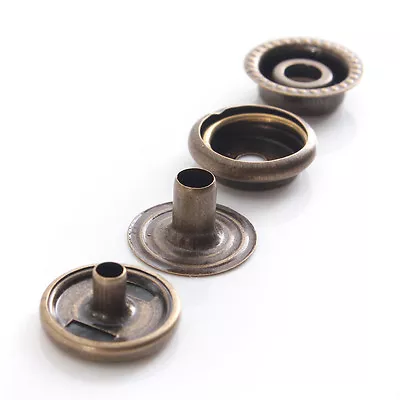 Fermoir bouton attache en fer 15 mm 20 sets métal bronzé boutons pression