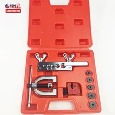 Brake Line Double & Single Flaring Tool Kit with Tubing Cutter Brake Line Repair