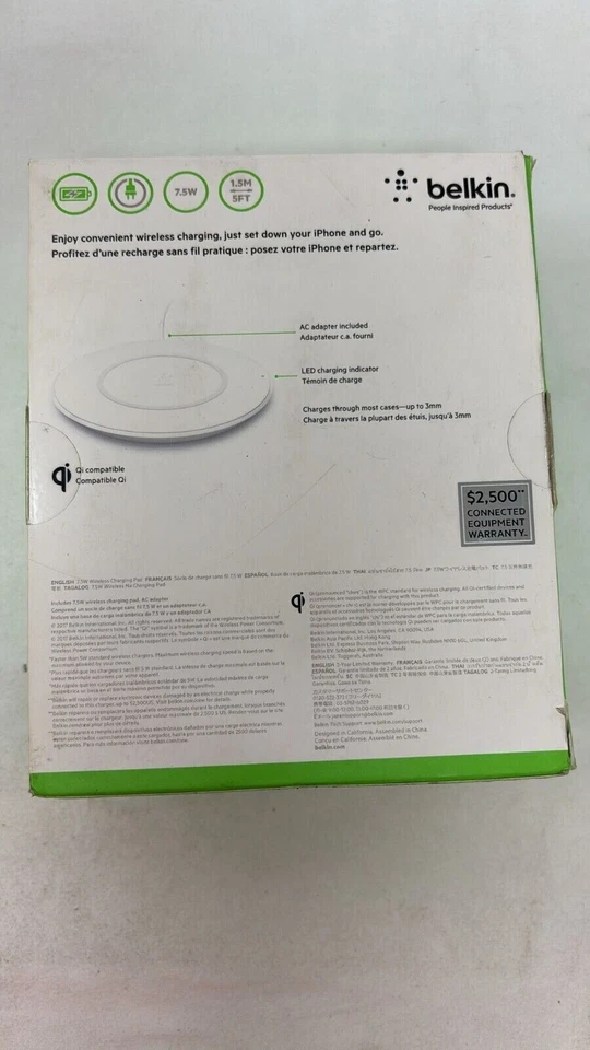 Base Cargador Almohadilla Carga Inalámbrica Belkin Boost Up 7.5W para iPhone 12 13 14 15 Foto 4 de 4