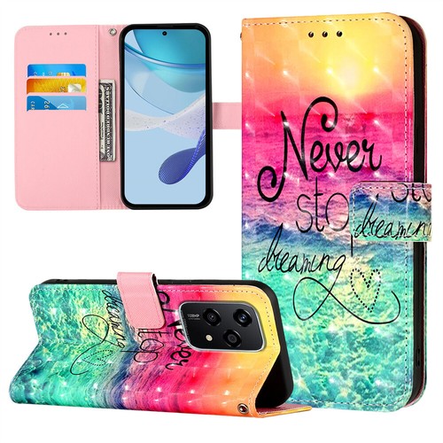 Case for Honor 200 Pro X6B Nova 12i 11 3D Painting Flip Wallet Stand Phone Cover - Picture 5 of 20