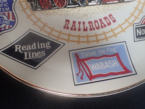 America's Great Railroads Piatto da Collezione Red Caboose Lodge Comm. Edizione 1978 - Foto 6 di 10