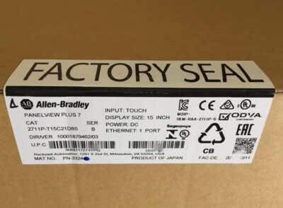 Allen-Bradley 2711P-T15C21D8S HNI Panel View Plus 7 Standard Terminal New In Box