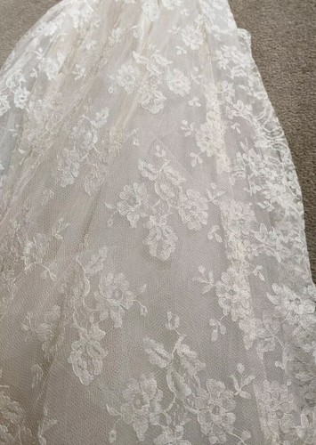 1950’s Lace Bridal Gown By Sylvia Ann Originals Wedding Dress Button *Damage - Picture 21 of 22