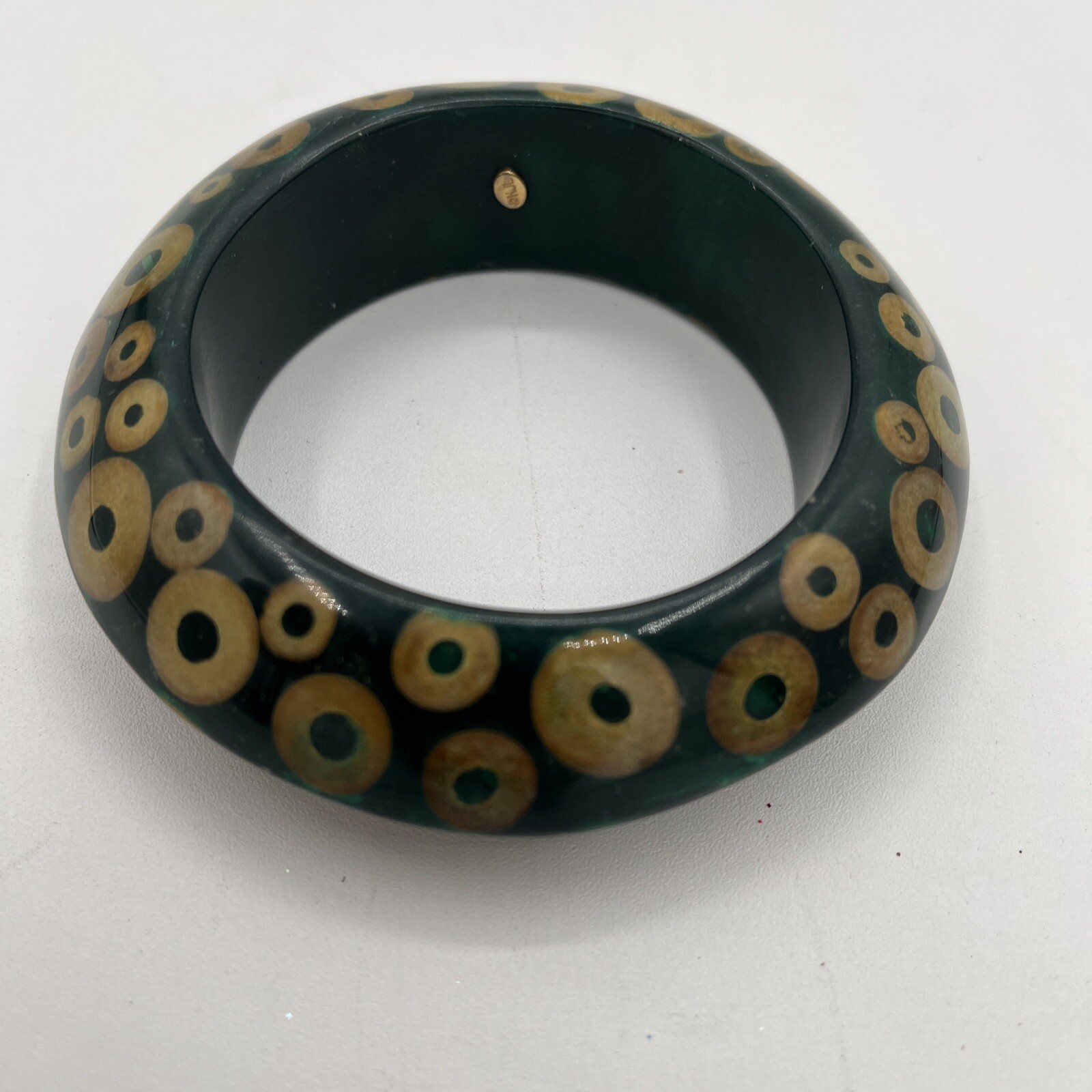 VTG Kenneth Jay Lane Bubbles Green Resin Summer B… - image 1