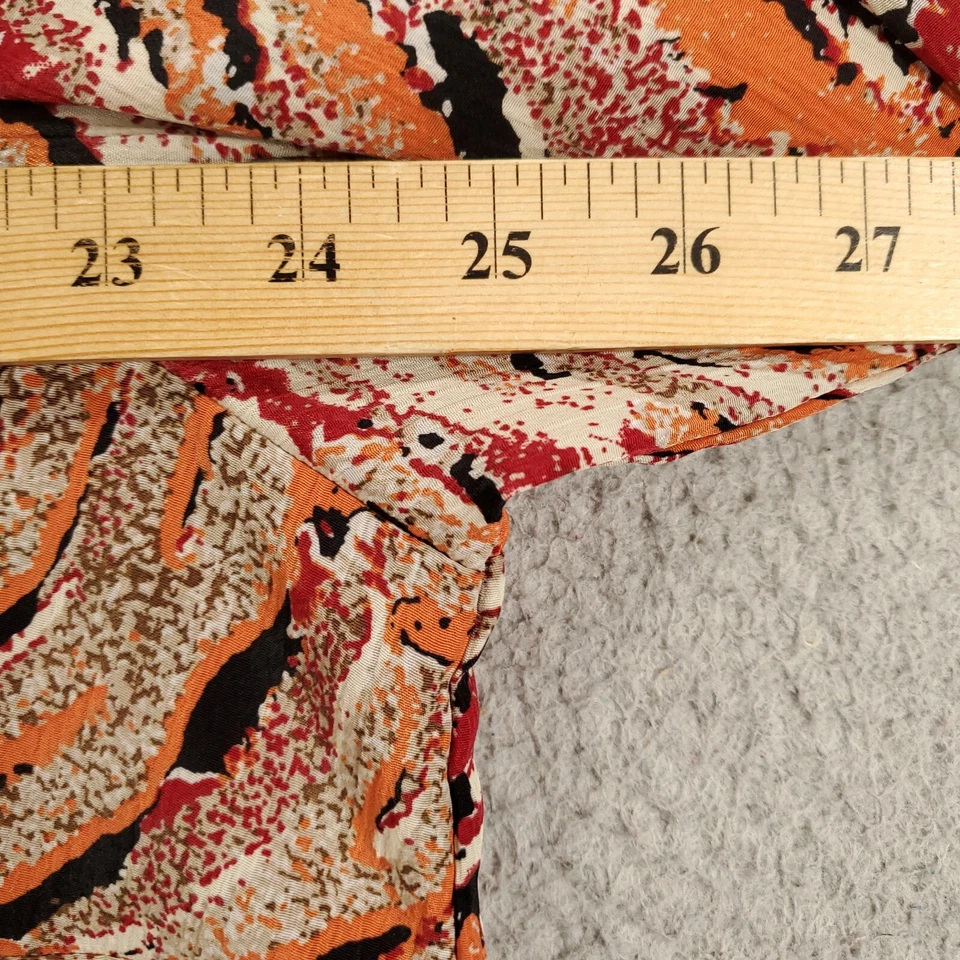 Blusa colorida Donnkenny abotonada con textura arrugada para mujer 1X Foto 4 de 4