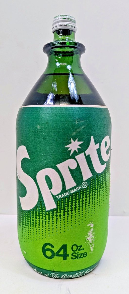 Unopened vintage Sprite 64oz Size Bottle Trade Mark No Deposit No