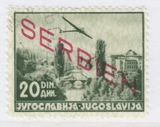 DEUTSCHE BESETZUNG SERBIEN German Occupation SERBIA 1941 20d Used A27P33F24108