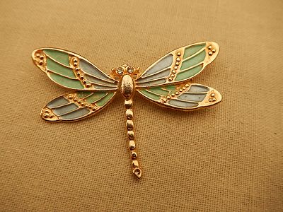 Broche Fantaisie Couleur Or - Occasion En Très Bon état (TBE) - Accessoire Vintage