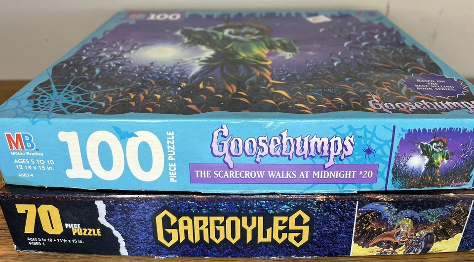 Rompecabezas de Halloween Espantapájaros y Gárgolas de Colección Años 90 Brillo Foto 4 de 4