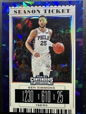Ben Simmons 2019 Panini Contenders Draft Picks Cracked Ice Season Ticket 3/23!