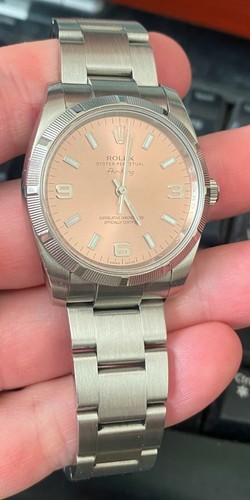 ROLEX Pink Dial AIR KING 114210 
