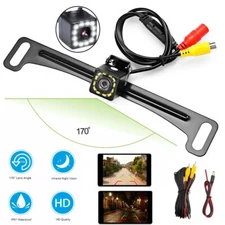 170° Car Rear View Backup Camera License Plate Reverse 12 LED Night Vision IP68
