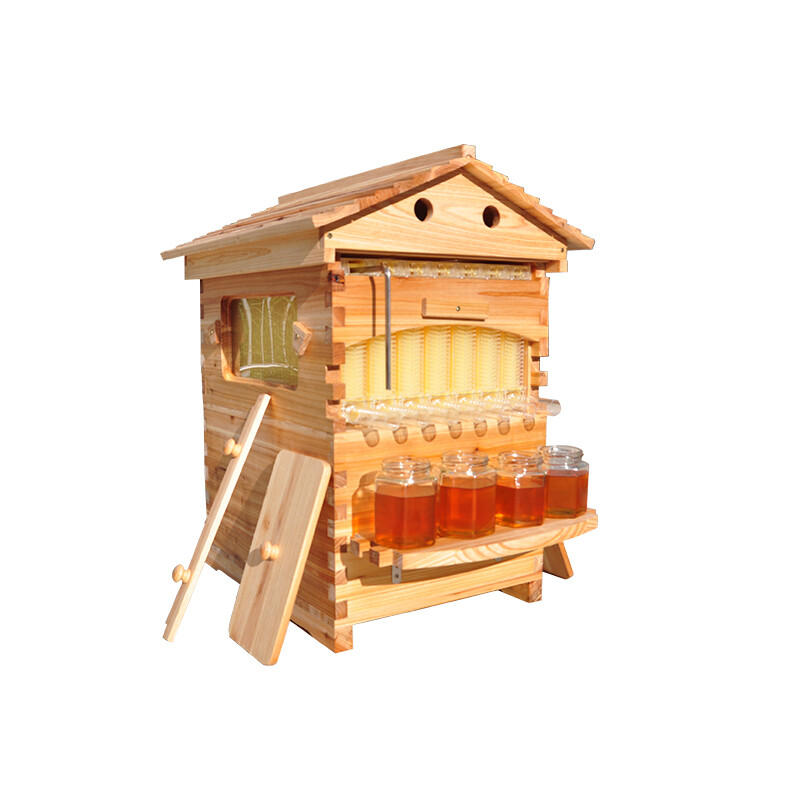 Auto Seep Bee Hives Boxes Langstroth Bee Hive HOUSE + 7x Bee Beekeeping Frames