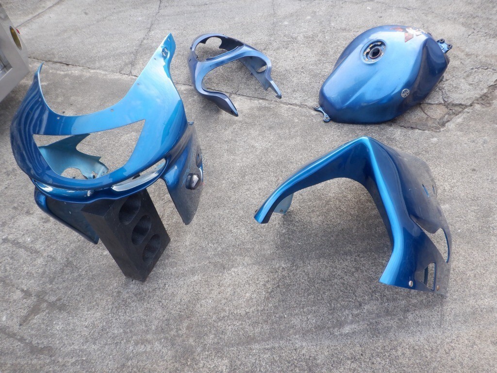 Kawasaki ZX-9R ZX9R ZX900C Exterior Set Blue Upper Under Tank Seat
