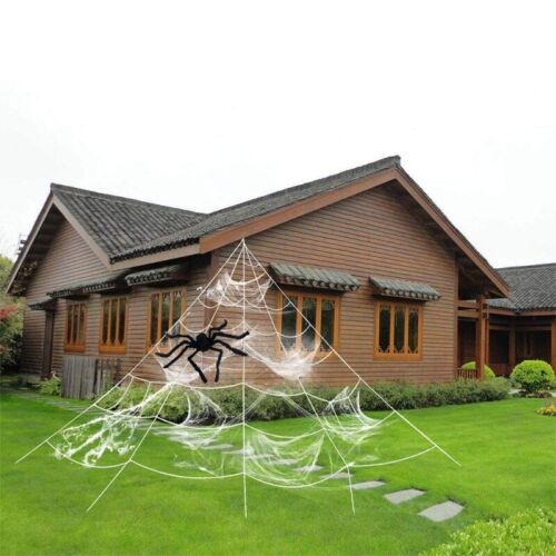 Halloween Animated Giant Spider Web + Spider Outdoor Decor Scary Props Horror | eBay Halloween Animated Giant Spider Web + Spider Outdoor Decor Scary Props Horror | eBay