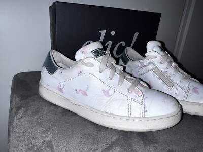 Clic Leder Sneaker Turnschuhe Weiß Flamingo Gr 33