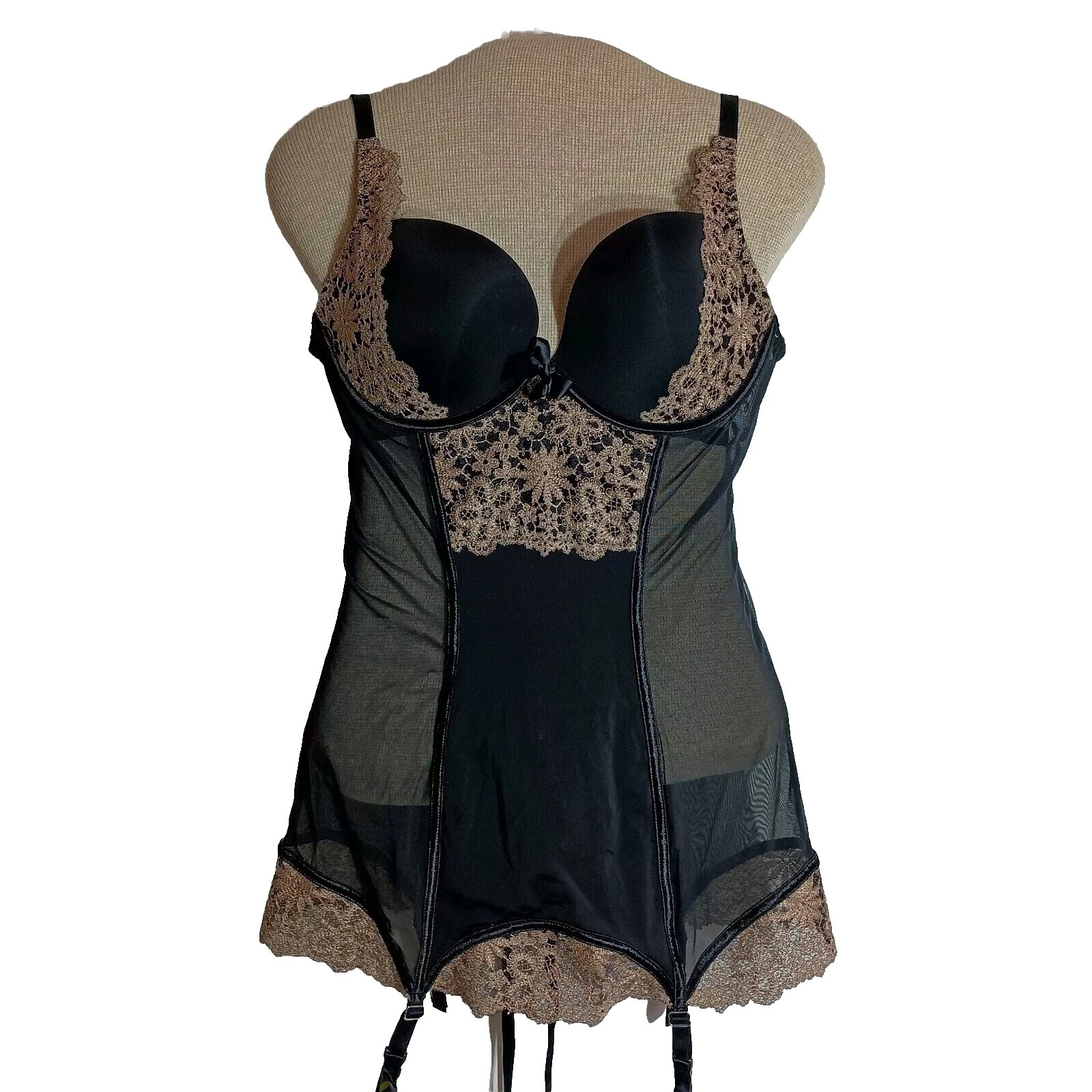 Polyester by Victoria's Secret Black Corsets & Bustiers for Women
