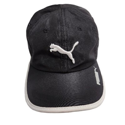 Puma Hat Unstructured Women Polyester One Size Cap in Black and White Strapback