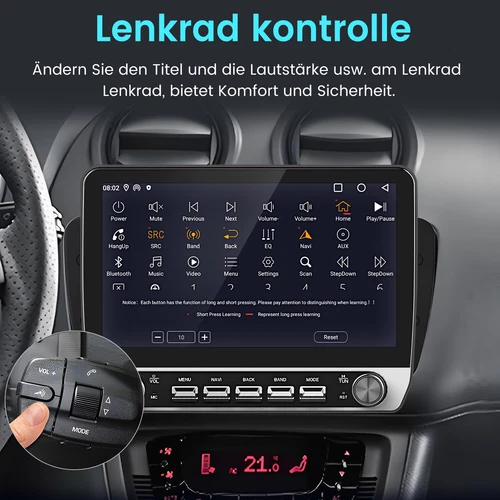 Autoradio 2+64GB Carplay Android 14 per Seat Ibiza 6j 2009-2013 GPS Navi WIFI FM - Foto 8 di 17