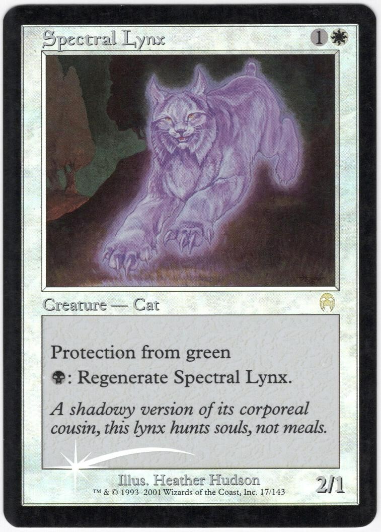 Spectral Lynx 2001 Apocalypse FOIL White Rare Creature MTG NM AZ1