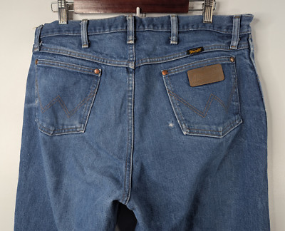 Wrangler Jeans Men's 36x34 Cowboy Cut Bootcut Distressed 13MWZ Western Workwear
