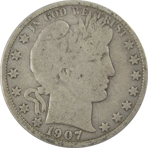 1907 O Barber Silver Half Dollar G Good 50c Coin SKU:I24613