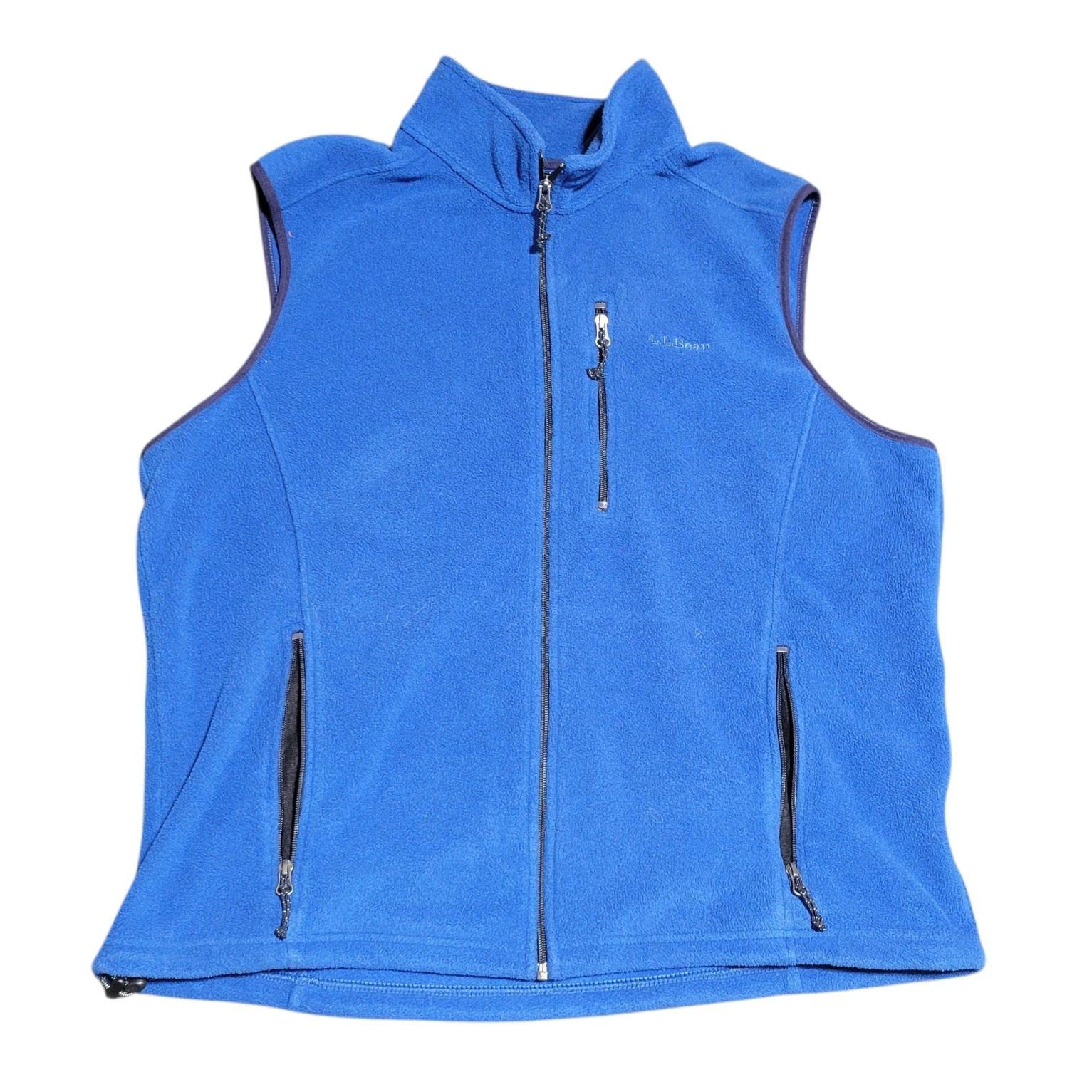 L.L. Bean | Men's Regular Blue All Season Fleece Vest Access Full Zip | Size XL
