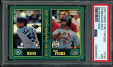 2001 Topps Traded Ichiro Suzuki Albert Pujols Chrome Retrofractor PSA 7