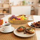 Aufbewahrungskörbchen Korb Rund Geflochten Rundes Tablett Küchenkorb