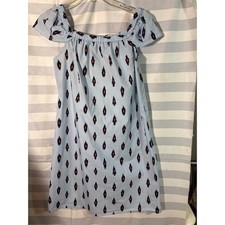 J Crew Off the Shoulder Dress Sz XS Light Blue Mini Coastal Summer Party XS