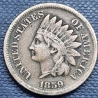 1859 Indian Head Cent 1c VF - XF #100341